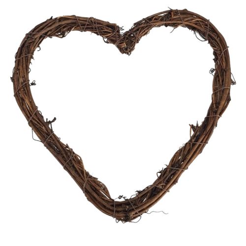 Szívkoszorú barna 25cm