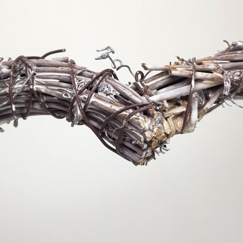 Szívkoszorú szürke 20cm