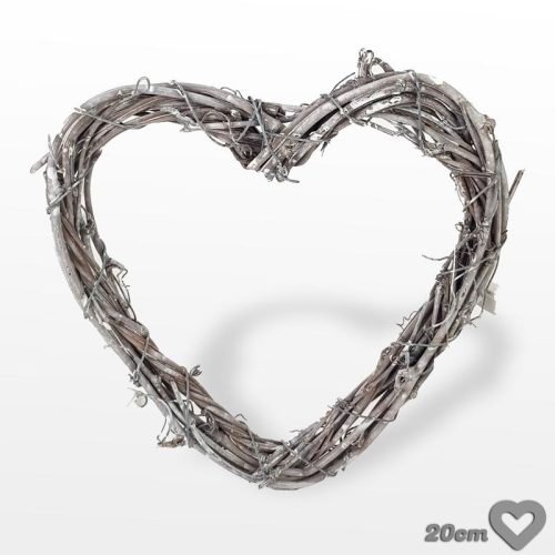 Szívkoszorú szürke 20cm