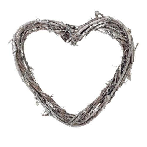Szívkoszorú szürke 20cm