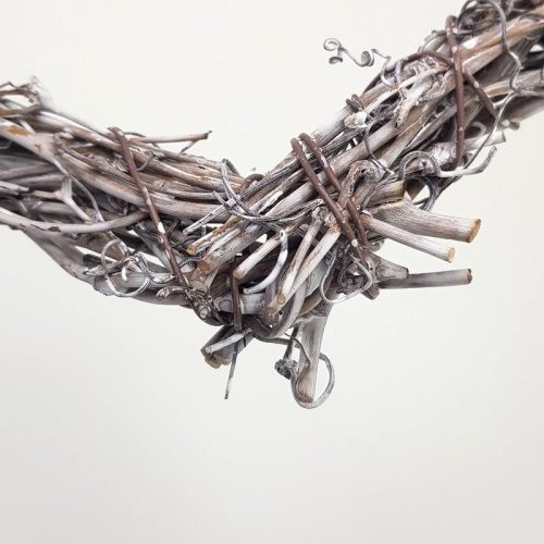 Szívkoszorú szürke 25cm