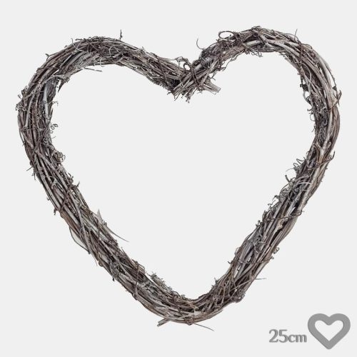 Szívkoszorú szürke 25cm