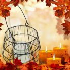 Fém mécsestartó füllel fekete