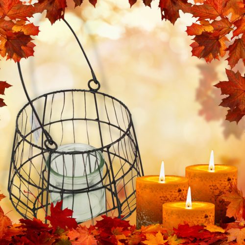 Fém mécsestartó füllel fekete