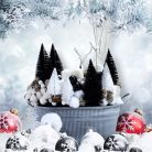 Ovális fém virágtartó 3db/szett 4/#