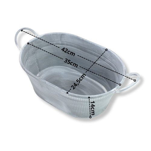 Ovális fém virágtartó 3db/szett 4/#