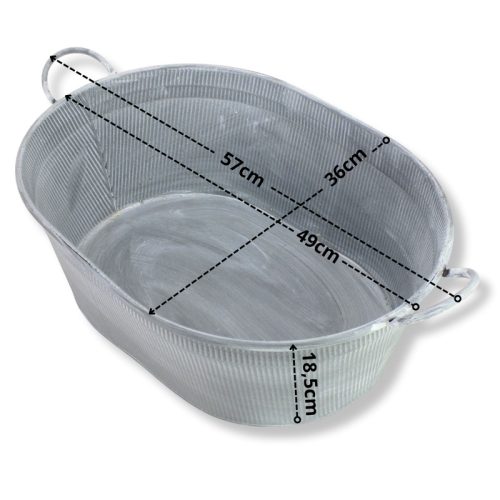 Ovális fém virágtartó 3db/szett 4/#