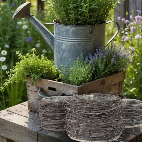 Fonott inda kaspó 20x14cm 24/#