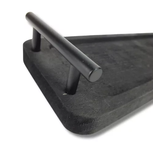 Fogantyús fa tálca fekete 35x12cm