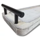 Fogantyús fa tálca vintage fehér 35x12cm 