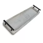 Fogantyús fa tálca vintage fehér 40x12cm 24/#