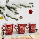 Fogantyús fa tálca vintage fehér 40x12cm 24/#