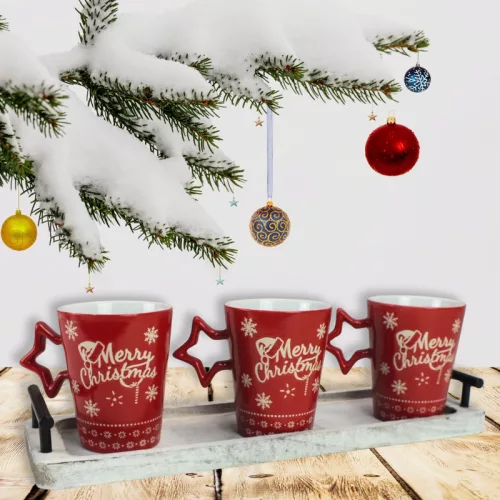 Fogantyús fa tálca vintage fehér 40x12cm 24/#