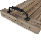 Fogantyús fa tálca barna 28x20cm 24/#