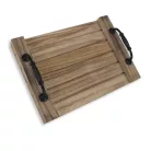 Fogantyús fa tálca barna 28x20cm 24/#