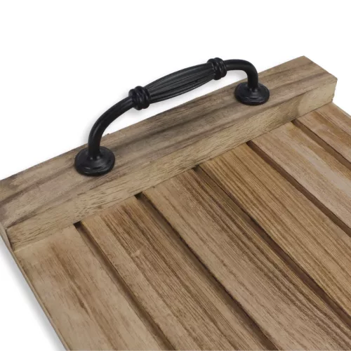 Fogantyús fa tálca barna 28x20cm 24/#