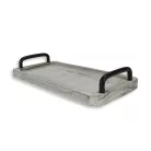 Fogantyús fa tálca vintage fehér 30x15cm 24/#