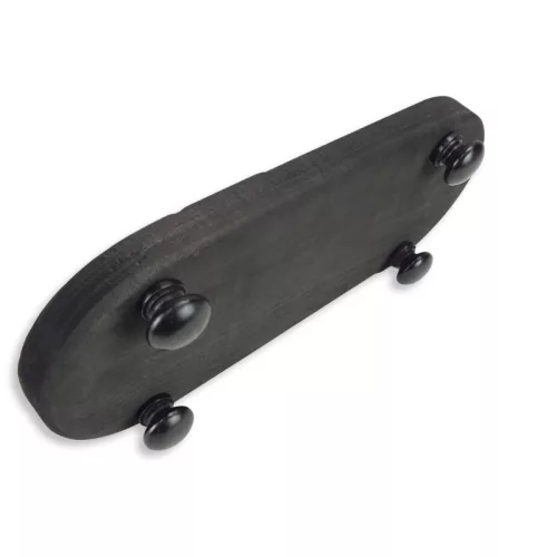 Ovális fa tálca lábon fekete 40x16cm 24/#