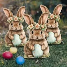 Nyomtatott dekorkarton - Nyuszkó kék tojással 3db/csomag