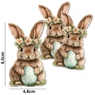 Nyomtatott dekorkarton - Nyuszkó kék tojással 3db/csomag