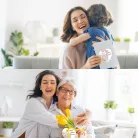 Nyomtatott dekorkarton - Anyák napjára szeretettel szív 9cm 2db/cs