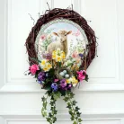 Nyomtatott fa tábla koszorú közép - Báránykás 11,8cm