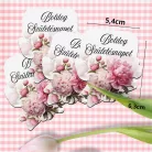 Nyomtatott dekorkarton - Boldog születésnapot virágos tábla - rsz 4db/csomag