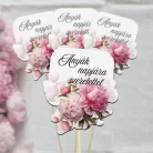 Nyomtatott dekorkarton - Anyák napjára .. virágos tábla - rsz 4db/csomag