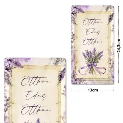   Nyomtatott fa tábla - Levendulás akasztós tábla 13x24,3cm