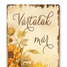 Nyomtatott fa tábla - Napraforgós akasztós tábla 13x24,3cm
