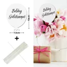 Nyomtatott dekorkarton - Boldog születésnapot lufi - fehér 3db/csomag