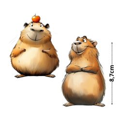 Nyomtatott dekorkarton - Capybara szett 2db/csomag