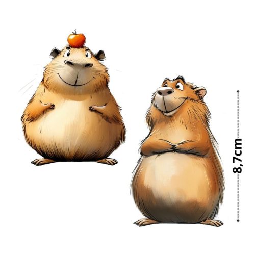 Nyomtatott dekorkarton - Capybara szett 2db/csomag