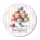 Nyomtatott fa tábla koszorú közép - Macaron 11,8cm