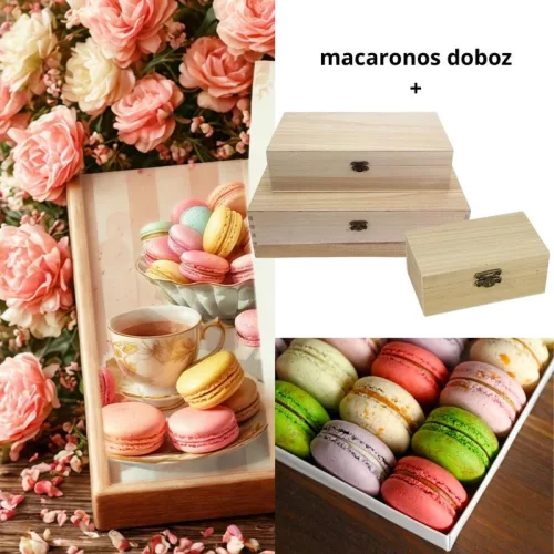 Nyomtatott dekorkarton - Macaronos táblák 3db/csomag