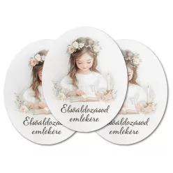   Nyomtatott dekorkarton - Elsőáldozás - kislány 3db/csomag