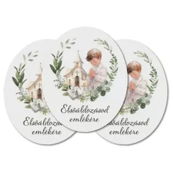 Nyomtatott dekorkarton - Elsőáldozás - kisfiú 3db/csomag