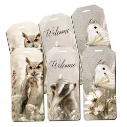 Nyomtatott dekorkarton - Erdei állatok biléták 6db/csomag