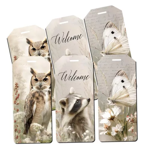 Nyomtatott dekorkarton - Erdei állatok biléták 6db/csomag