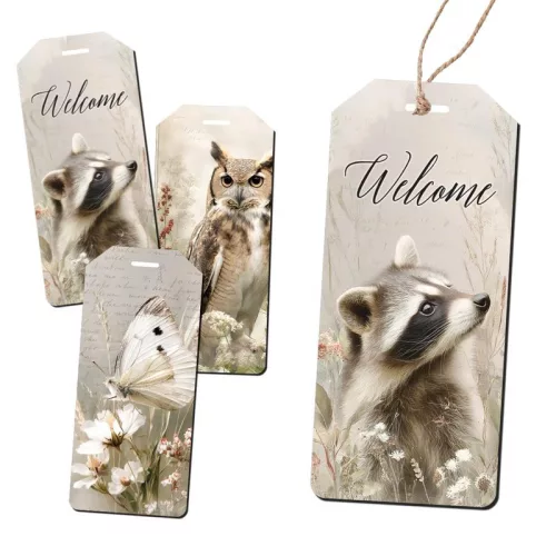 Nyomtatott dekorkarton - Erdei állatok biléták 6db/csomag