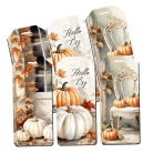 Nyomtatott dekorkarton - Fehér-narancs tök biléták 6db/csomag