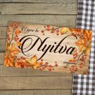 Nyomtatott fa tábla - Zárva-Nyitva Őszi 24,3x13cm