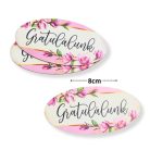 Nyomtatott dekorkarton - Gratulálunk ovál tábla 3db