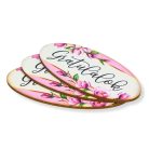 Nyomtatott dekorkarton - Gratulálok ovál tábla 3db