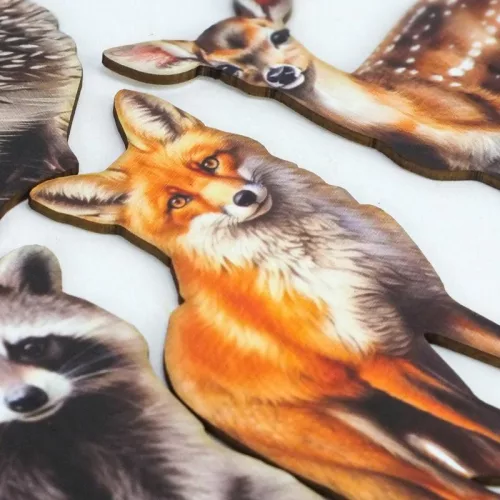 Nyomtatott dekorkarton - Őszi állatos válogatás (sünivel) 4db