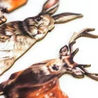 Nyomtatott dekorkarton - Őszi állatos válogatás (mókussal) 4db