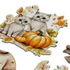 Nyomtatott dekorkarton - Rajzos útjelzős őszi dekor 3db/csomag