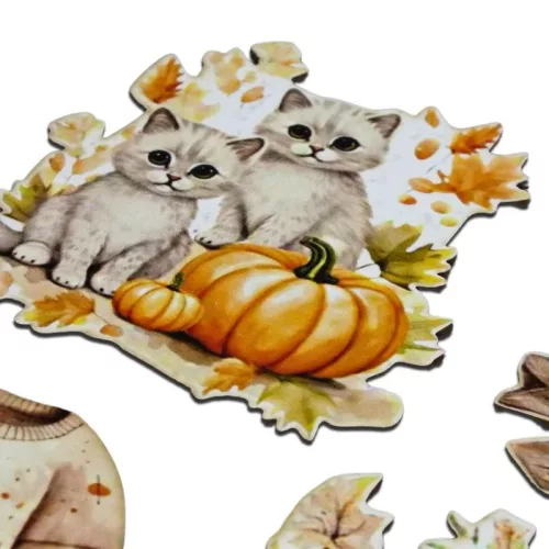 Nyomtatott dekorkarton - Rajzos útjelzős őszi dekor 3db/csomag