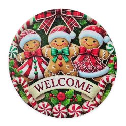   Nyomtatott fa tábla koszorú közép - Mosolygós mézik 11,8cm