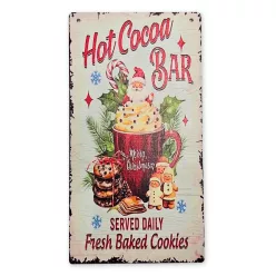 Nyomtatott fa tábla - Hot cocoa bar akasztós tábla